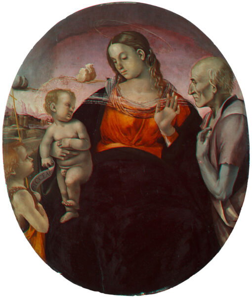 La Vierge à l'Enfant entre Saint Jérôme et un pasteur, Luca Signorelli / ©RES
